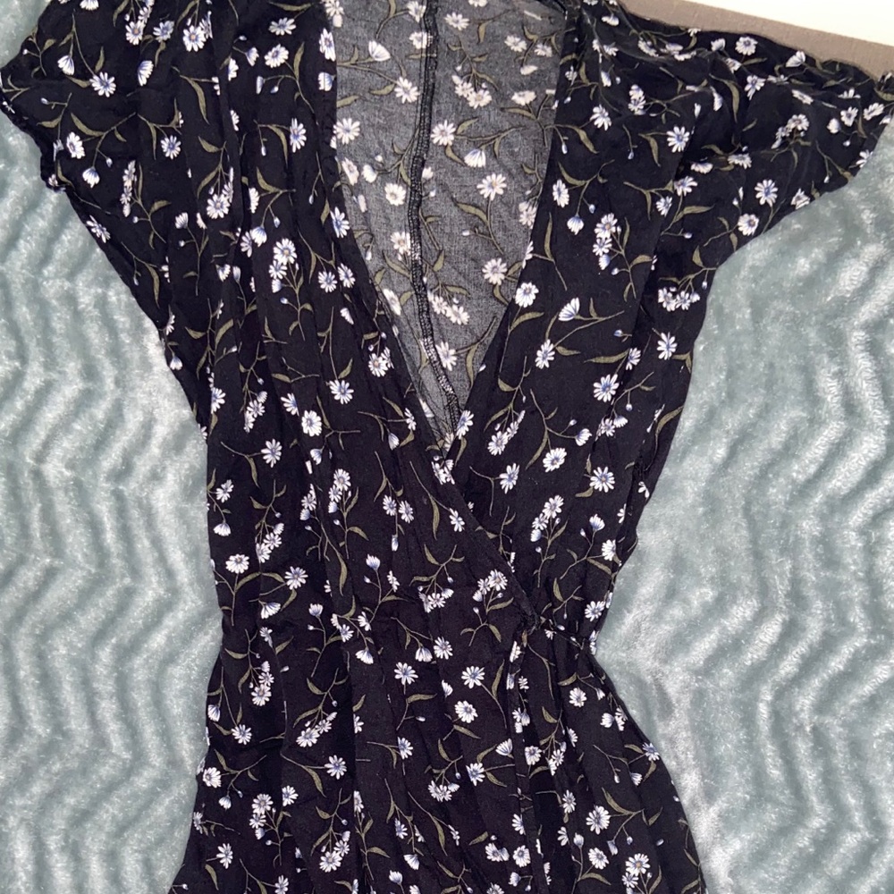 Black wrap dress